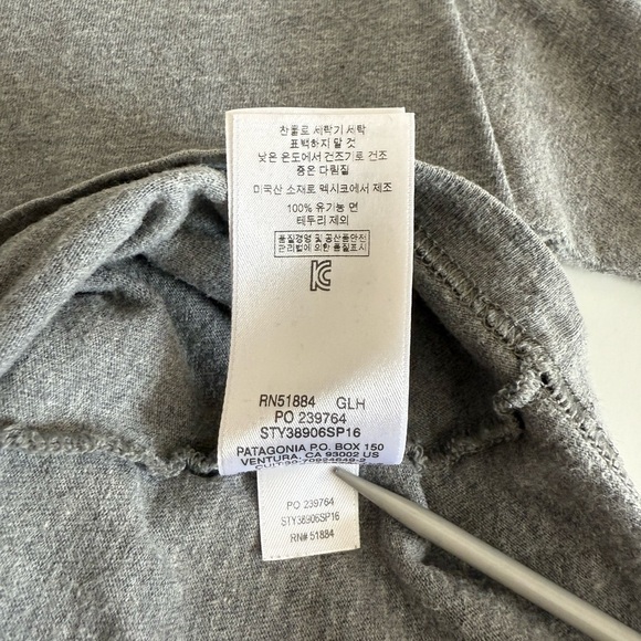 Patagonia Gray Short Sleeve Tee Classic Crew Neck - Picture 8 of 11